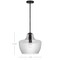 Nuvo Destin 1-Light E26 Pendant, E26, Black And Silver Accent, Clear Ribbed 60/7705 - alternate 5